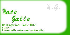 mate galle business card